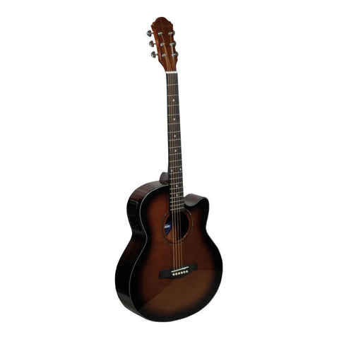Guitarra Electroacústica Folk La Sevillana Fo-300ceq Tsb Sunburst Diestro