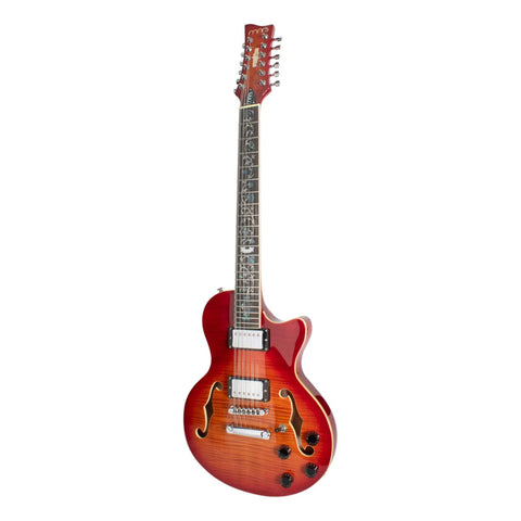 Mars Guitarra Electrica Single Cut 12 Cuerdas Cherry Sunb Diestro Cherry Sunburst Palo De Rosa