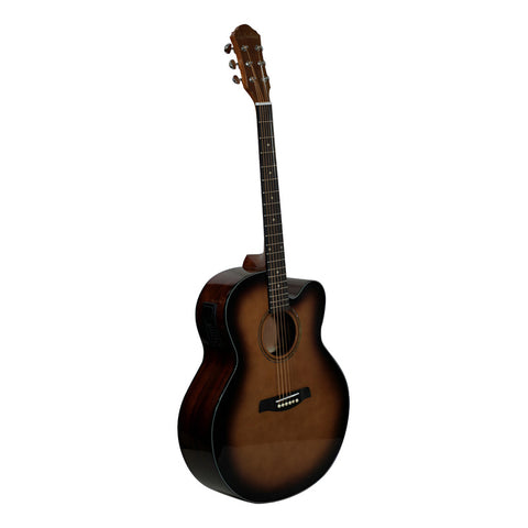 Guitarra Electroacústica Jumbo La Sevillana Ju-340ceq Tsb Sombreado