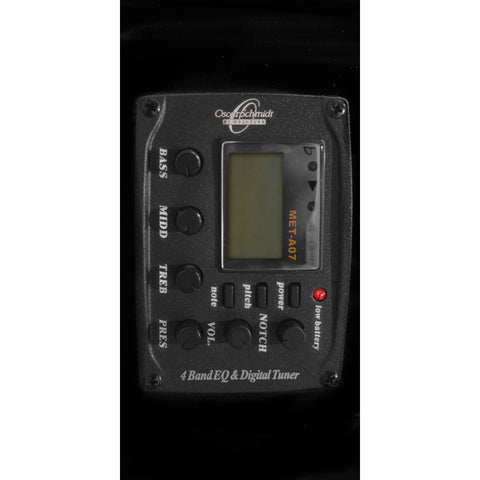 Guitarra Electroacústica 6 Cuerdas Oscar Schmidt Og10cef Tpu Diestro Morado Transparente