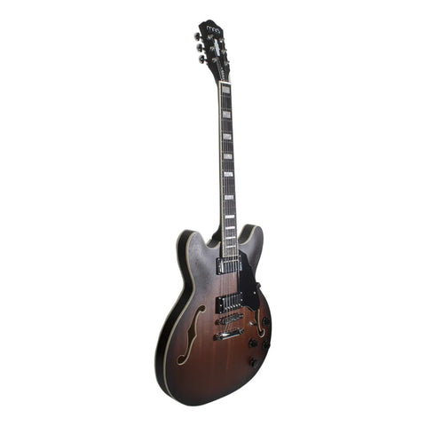 Guitarra Mars Electrica Mod. Hollowbody 335 Satin Violin Diestro Violin