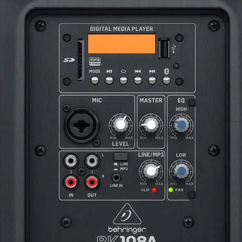 Bafle Behringer Pk108a Amplificado 8 Pulgadas Activo Negro