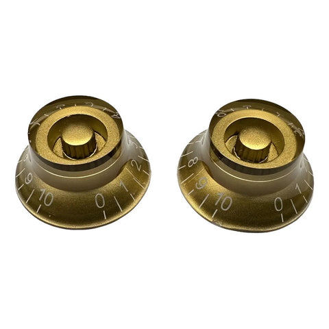 Botones Axlabs Gold  Bell Knobs (white Font) Negro