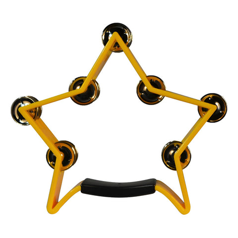 Pandero De Plástico Forma De Estrella Amarilla New Beat Mx-5 Amarillo