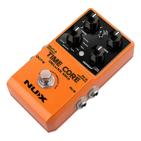 Pedal Nux Time Core Deluxe Mkii Delay Guitarra 7 Efectos Naranja