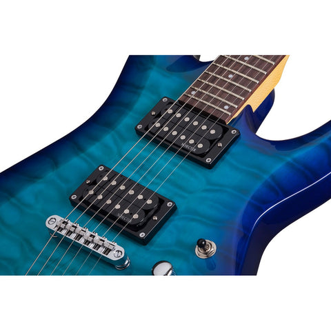 Guitarra Eléctrica Azul Oceano Schecter C6 Plus Obb Diestro Ocean Blue Burst Palo De Rosa