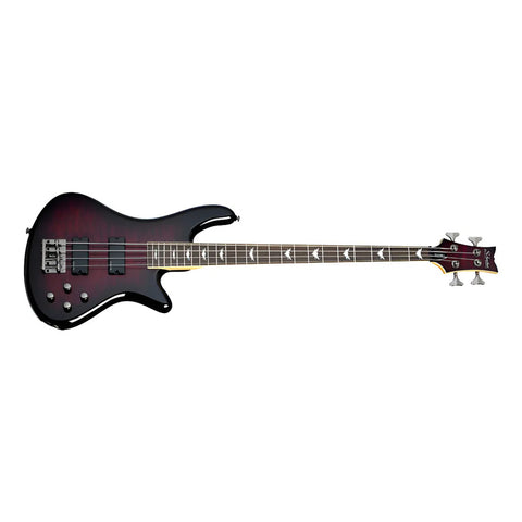 Bajo De 4 Cuerdas Cereza Negro, Schecter Stiletto Extreme-4 Diestro Cereza Negro Mate 4