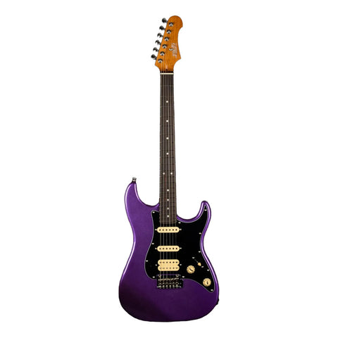 Guitarra Tipo Strato Jet Guitars Js-400 Plm R Plum Diestro Lila Palo De Rosa