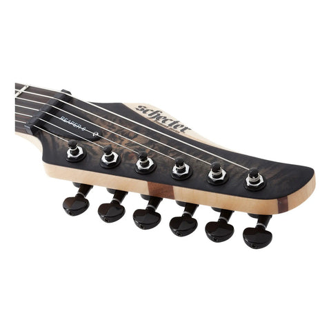 Guitarra Eléctrica Schecter Reaper-6 Scb Fresno Satin Charcoal Burst Ébano Diestro