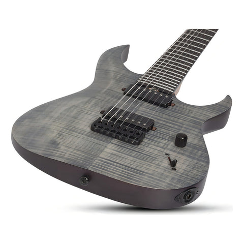 Guitarra Eléctrica 7 Cuerdas Schecter Sunset-7 Extreme Grey Color Gris Claro Orientación De La Mano Diestro