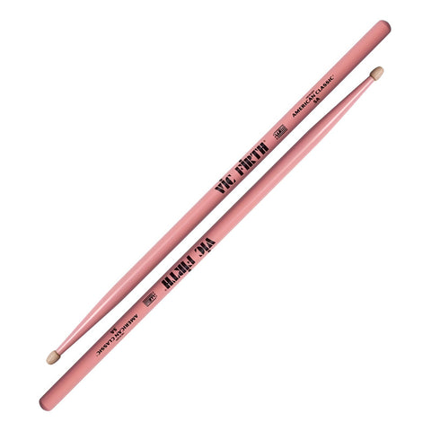 Vic Firth 5ap Baquetas 5a Punta De Madera Color Rosa