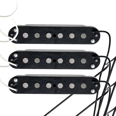 Set Pastillas Singlecoil Seymour Duncan Ssl-3 Hot For Strat Negro