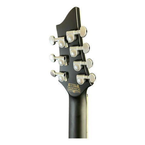 Guitarra Eléctrica Schecter Damien Platinum 7 Cuerdas Negro Satinado Diestro Satin Black Palo De Rosa