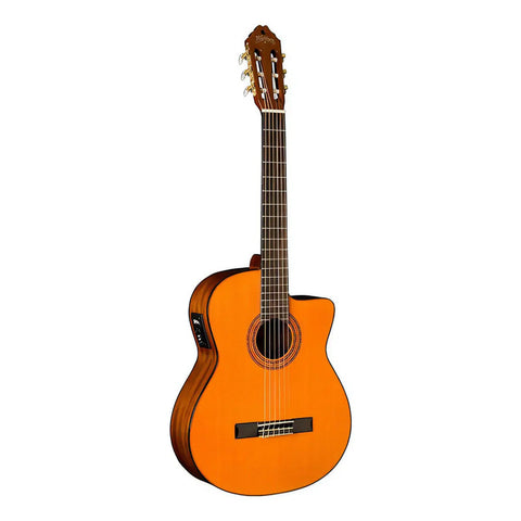 Guitarra Electroacústica Clásica Washburn C5ce Tapa Abeto Color Natural Orientación De La Mano Diestro