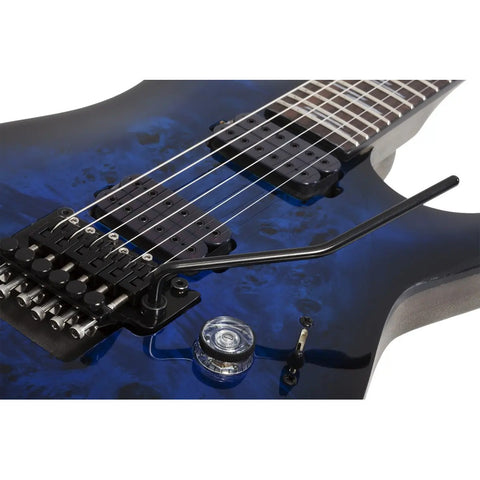 Guitarra See-thru Blue Burst Schecter Omen Elite-6 Fr Diestro