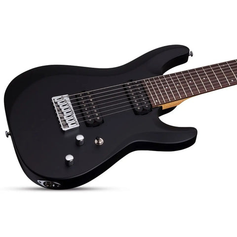 Guitarra Electrica 8 Cuerdas Negro Sat. Schecter C-8 Deluxe Diestro Black Palo De Rosa