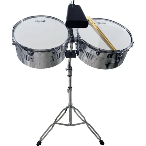 Timbales De 15 Y 14 Pulgadas De Acero, New Beat Lt-256cas
