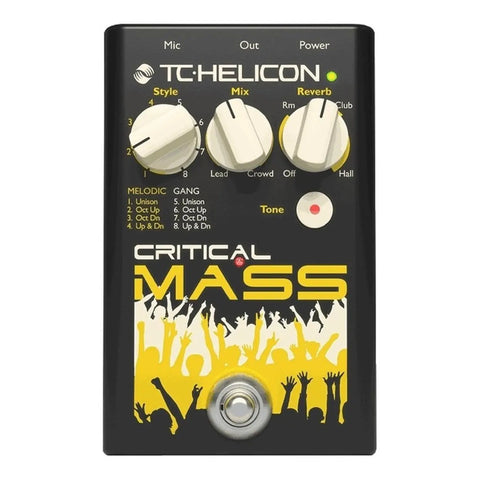 Pedal De Efectos Vocal, Tc Helicon Critical Mass Negro