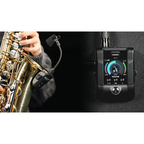 Sistema Inalambrico Para Instrumentos De Viento Nux B-6 Pro Negro