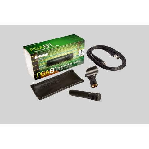 Micrófono Condensador P/instrumento Original Shure Pga81 Xlr Negro