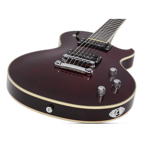 Guitarra Eléctrica Schecter Solo-ii Supreme Black Cherry Bur Diestro Rojo Ébano