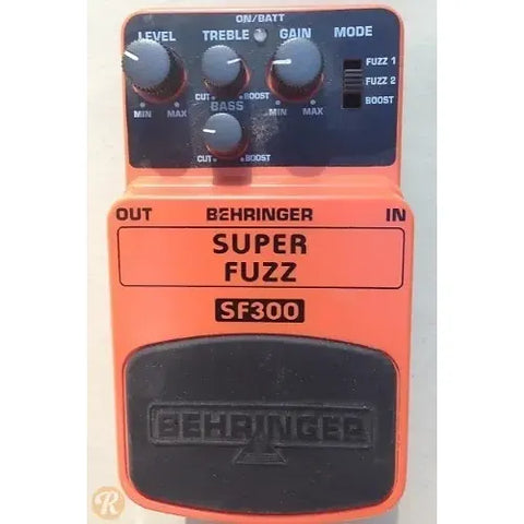 Behringer Sf-300 Pedal Super Fuzz Color Naranja Para Instrumento