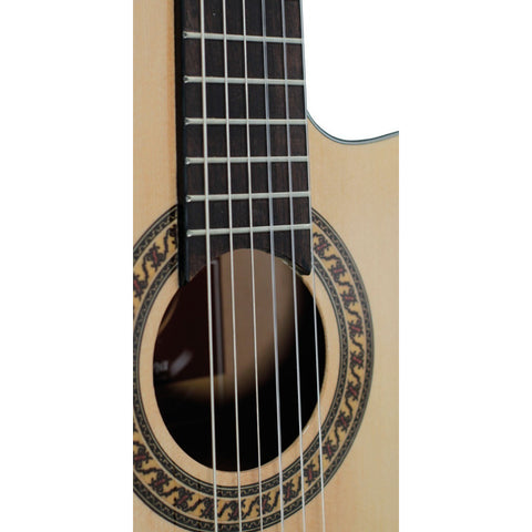 Guitarra Electroacústica La Sevillana Ua-2ceq Natural Abeto