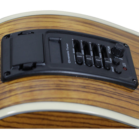 Bajo Electroacústico De 4 Cuerdas La Sevillana B-1004ceq Nat Natural Brillante