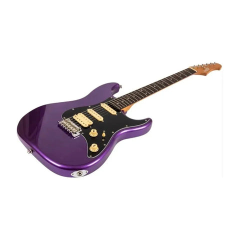 Guitarra Tipo Strato Jet Guitars Js-400 Plm R Plum Diestro Lila Palo De Rosa Violeta
