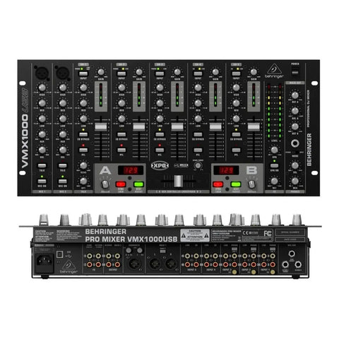 Behringer Vmx1000usb Mezcladora De Rack Profesional Para Dj