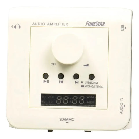 Kit De Sonido Fonestar Ks-03 Blanco Con Mp3 Amplificador Y Altavoces