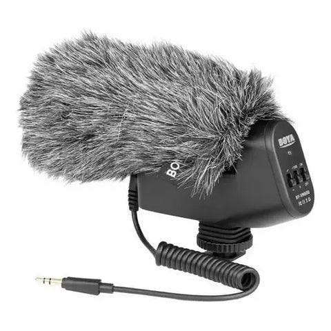Micrófono Shotgun Condensador Unidireccional Boya By-vm600 Negro