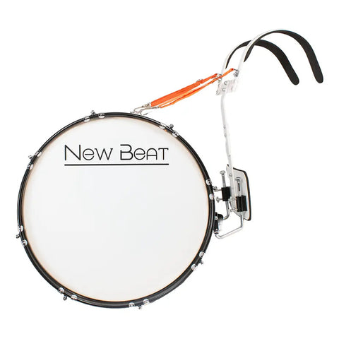 Bombo Para Banda De Marcha 20  New Beat Nb-mabd20 Blanco Blanco