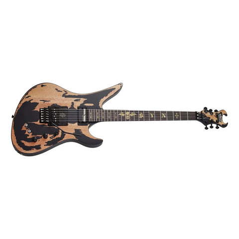 Guitarra Schecter Synyster Custom-s Distressed Satin Black Diestro Bordó