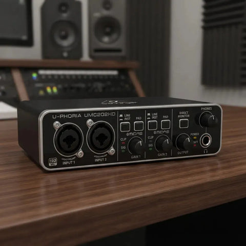 Interfaz Audio Usb Behringer U-phoria Umc202hd Color Negro