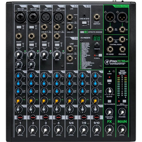 Mezcladora Profesional 10ch C/efectos Y Usb Mackie Profx10v3