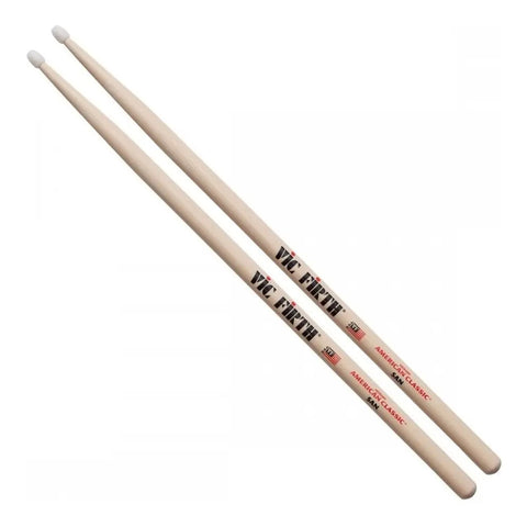 Jgo De Baquetas 5a Punta De Nylon Vic Firth 5an Color Madera