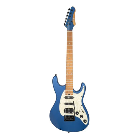 Guitarra Eléctrica Mars Modelo Metallic Finished Azul Material Del Diapasón Palisandro Orientación De La Mano Diestro Palo De Rosa