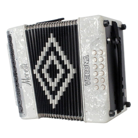 Moretti Verona Acordeón 12 Bajos 31 Botones Tono Sol Blanco