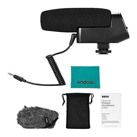 Micrófono Shotgun Condensador Unidireccional Boya By-vm600 Negro