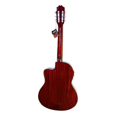Guitarra Electroacústica Clásica La Sevillana Ns33ceq Caqui Cedro 3/4