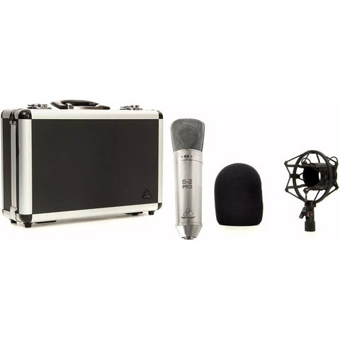 Micrófono De Estudio Condensador Cardioide Behringer B2 Pro Plateado