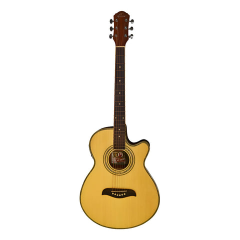 Guitarra Electroacústica Concierto, Oscar Schmidt Og10ce Natural Diestro