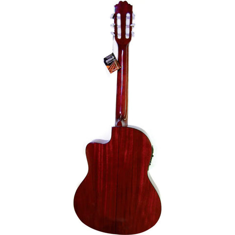 Guitarra Electroacustica Caja Clasica La Sevillana Ns33ceq Caqui