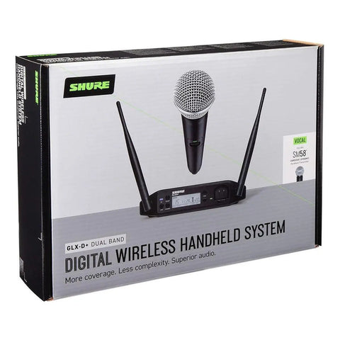 Shure Glxd24+/sm58, Sistema De Micrófono Inalámbrico Digital Color Negro