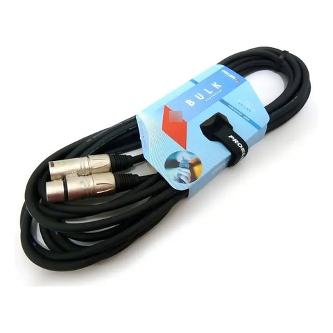 Cable Micrófono Xlr Proel Bulk250 Lu6 Macho A Hembra 6m Negro