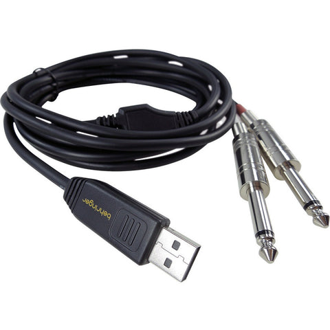 Cable Usb A Dos Plug Trs 1/4 PuLG 2m Behringer Line 2 Usb Negro
