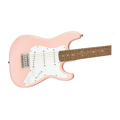 Guitarra Eléctrica Infantil Squier By Fender Mini Stratocaster De Álamo Shell Pink Brillante Con Diapasón De Laurel Indio