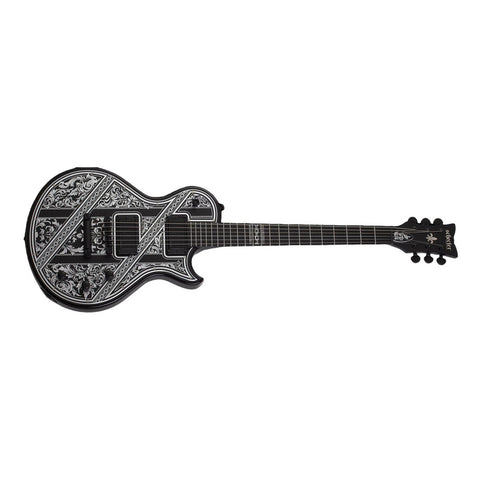 Guitarra Eléctrica Schecter Solo-ii Przym Palladium Diestro Negro Ébano