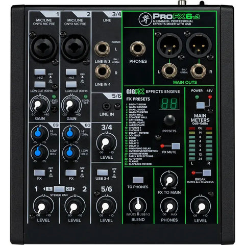 Mezcladora Profesional 6ch C/efectos Y Usb Mackie Profx6v3